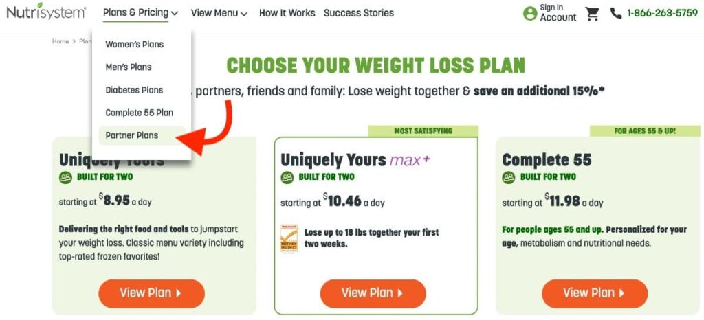 How to Get the Nutrisystem Partner Plan Discount: