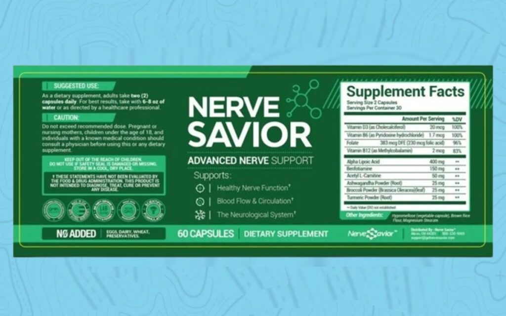 Nerve Savior Supplement Ingredients