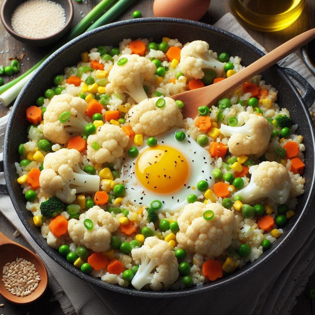 Cauliflower Fried Rice 
dinners for diabetics for beginners