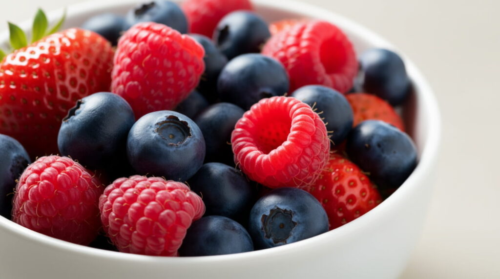 10 Foods That Shrink Prostate Gland Naturally (Medically Proven Guide) 6 Mixed berries in a bowl — full of antioxidants that help reduce inflammation in prostate cells