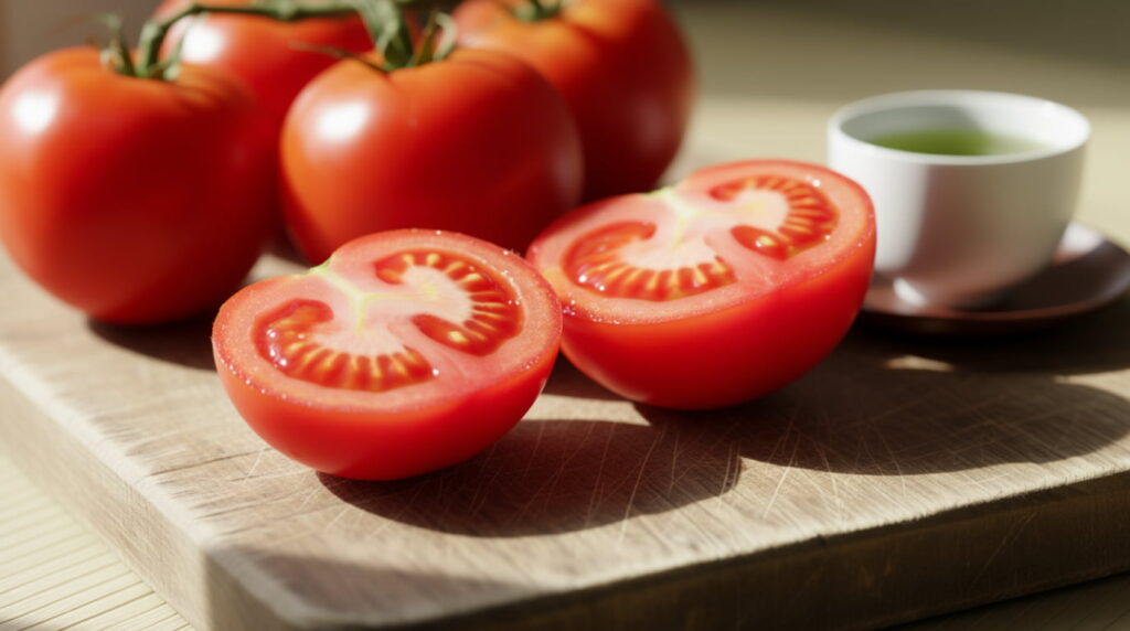 10 Foods That Shrink Prostate Gland Naturally (Medically Proven Guide) 3 Fresh red tomatoes on the vine, rich in lycopene — a powerful antioxidant for prostate protection