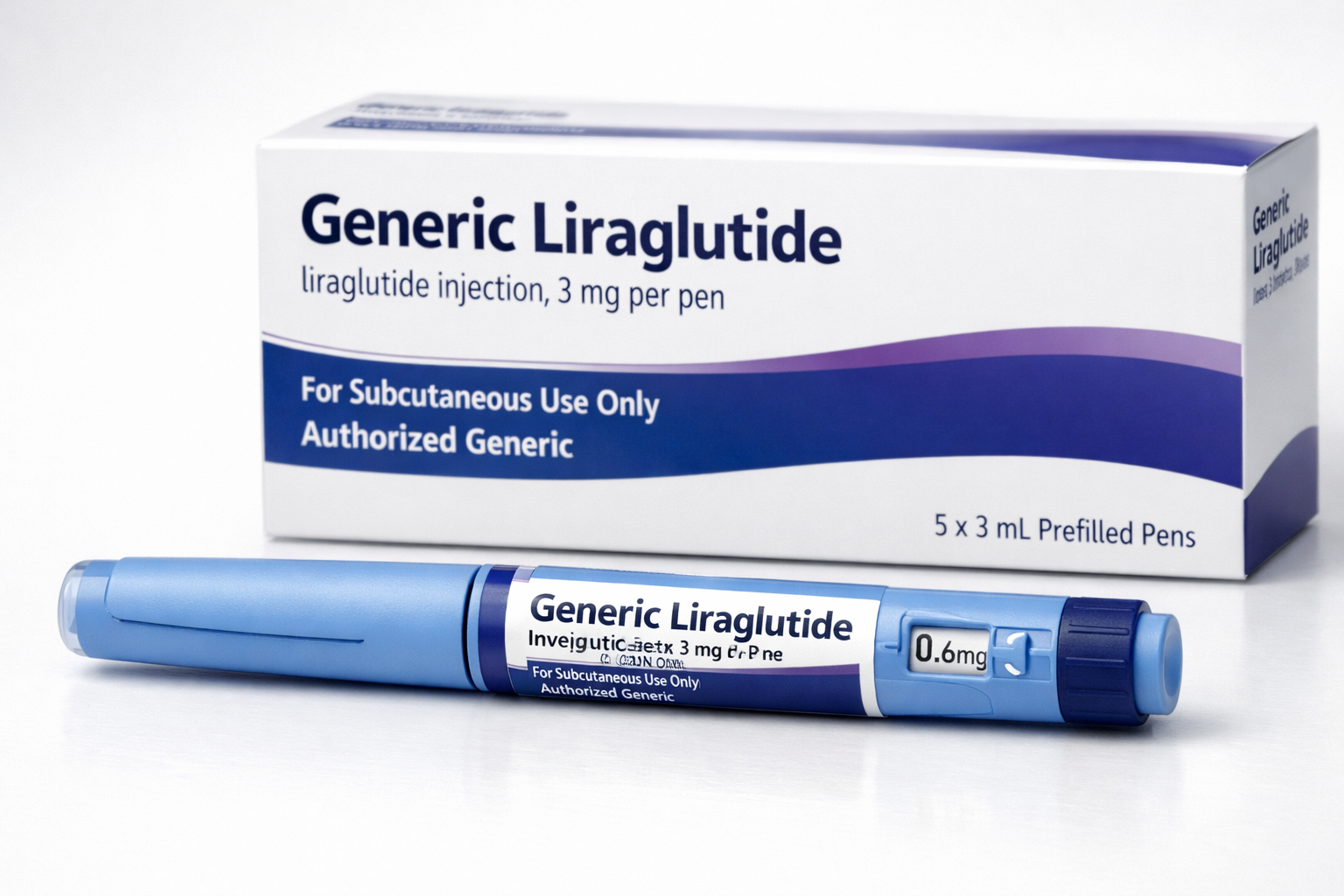 3 Most Affordable GLP‑1 Without Insurance: Where to Get Tirzepatide Online at the Best Price 4 Close-up product shot of a Saxenda/Victoza liraglutide injectable pen with authorized generic label visible, pharmaceutical