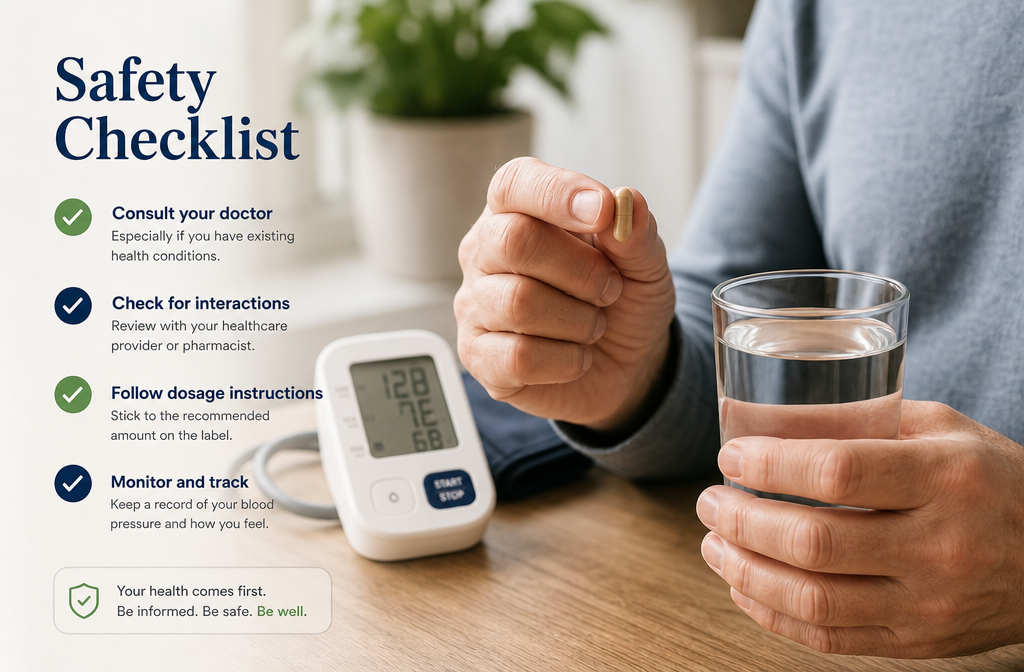 over the counter erectile meds 3 () close-up editorial photo of a man's hands holding a supplement capsule with a glass of water, blood pressure monitor