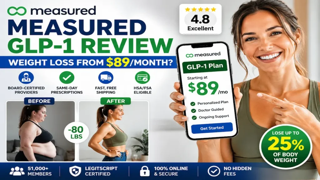 Measured GLP-1 Reviews 2026: Is This the Most Comprehensive Weight Loss Program Available? 3 Board-certified MD reviews Measured GLP-1 price: Comprehensive analysis of weight loss medications, nutrition coaching, pricing, safety, and real customer results.