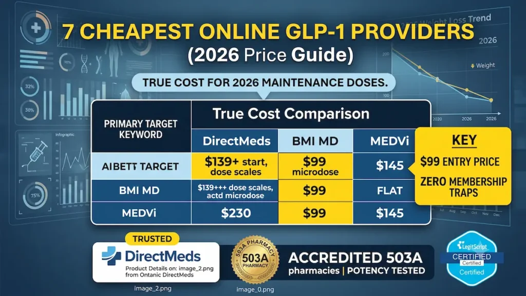 7 Cheapest Online GLP 1 Providers (2026): An In-Depth Comparison of Platforms 10 cheapest online glp 1 providers top brands in 2026