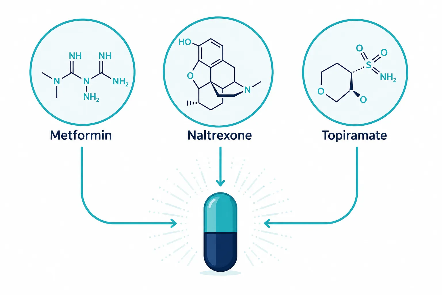 Metformin + Naltrexone + Topiramate Rx Daily oral capsule · metabolic & appetite support 2 Key Takeaways