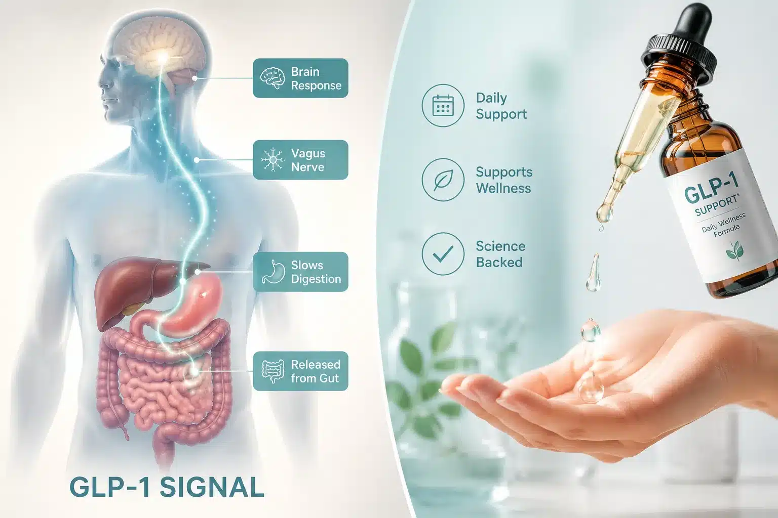 GLP-1 Liquid Drops Rx Daily oral drops, no needle 2 Key Takeaways