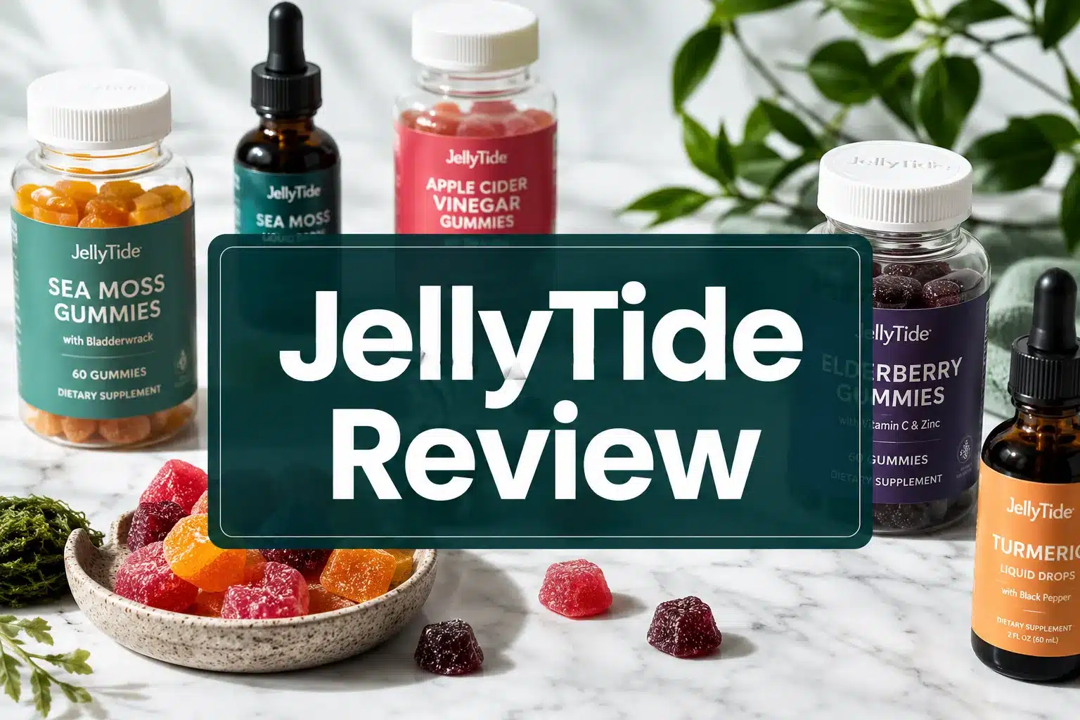 JellyTide: JellyTide Review 2026: Does It Really Work for Weight Loss? 1 Professional () hero image with 'JellyTide Review' in crisp white on a deep teal semi-transparent panel, centered with 8%