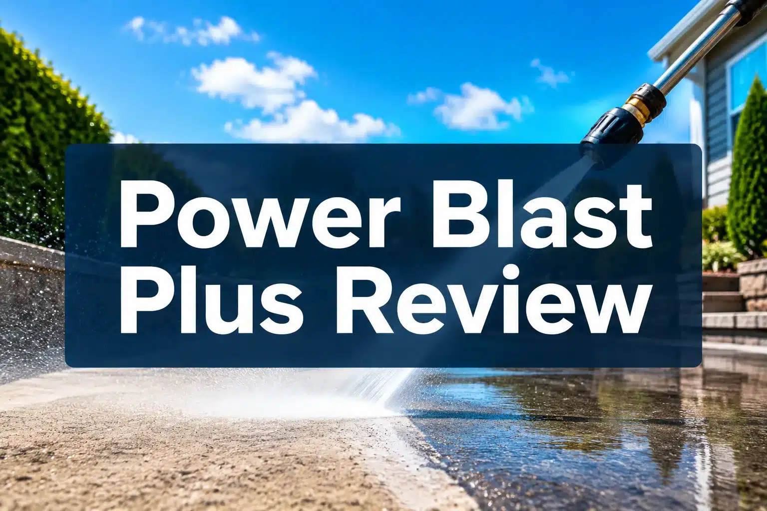 Power Blast Plus Massage Review 2026 Does It Really Work 1 Professional () hero image with 'Power Blast Plus Review' in crisp white on a deep navy semi-transparent panel, centered
