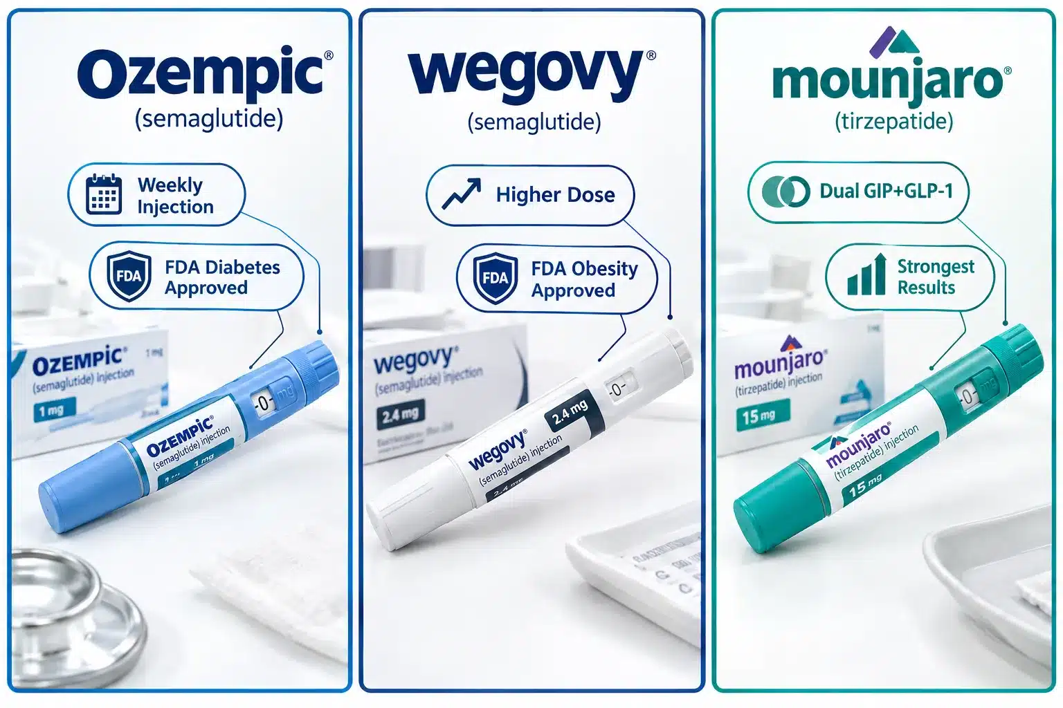 glp 1 reviews 3 Ozempic vs Wegovy vs Mounjaro: Which Is Best