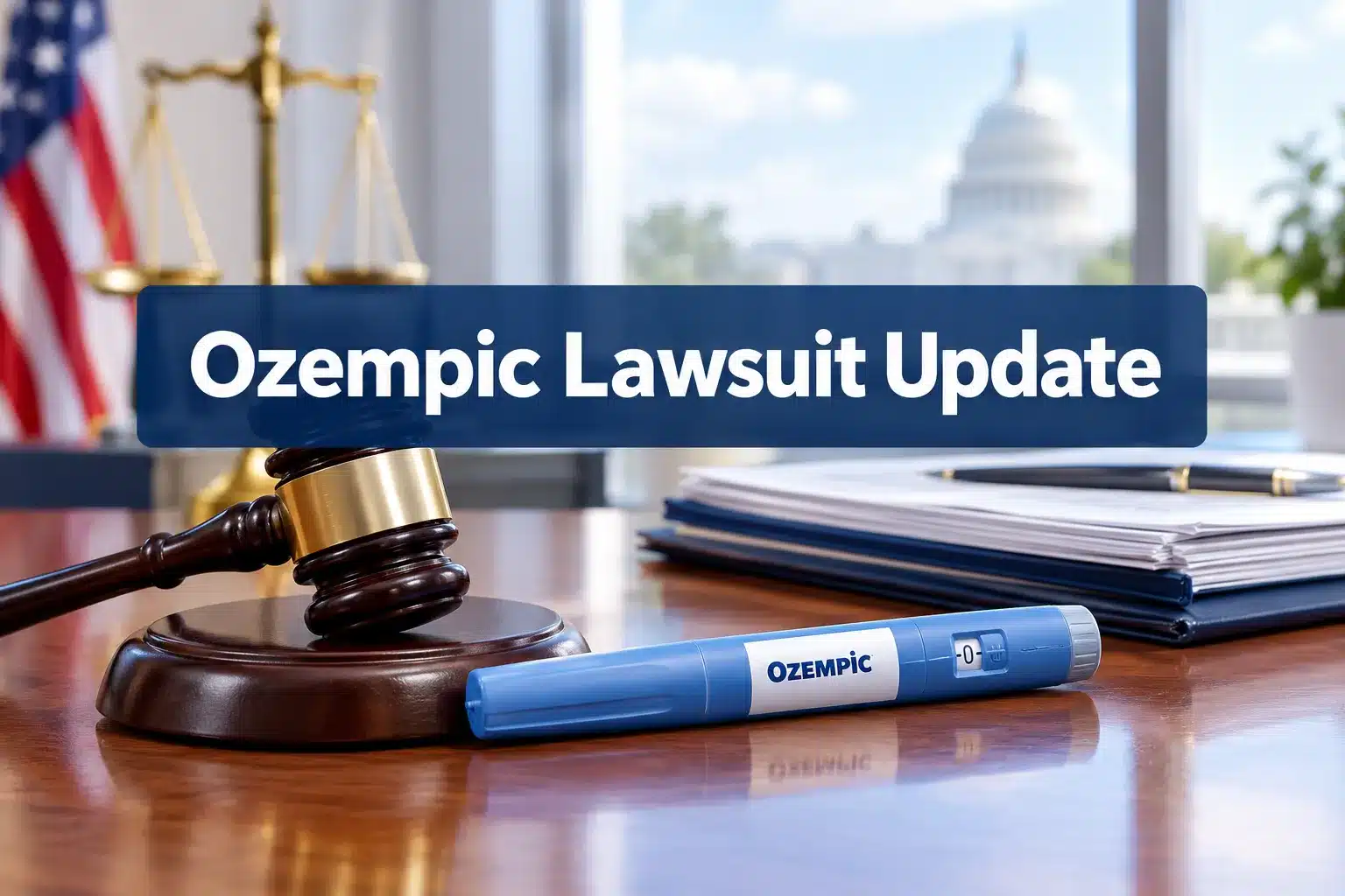 Ozempic Lawsuit Update: Claims, Status & Who Can File 1 Professional () hero image with (≤42 chars): 'Ozempic Lawsuit Update', centered with 8% safe margins from every edge.