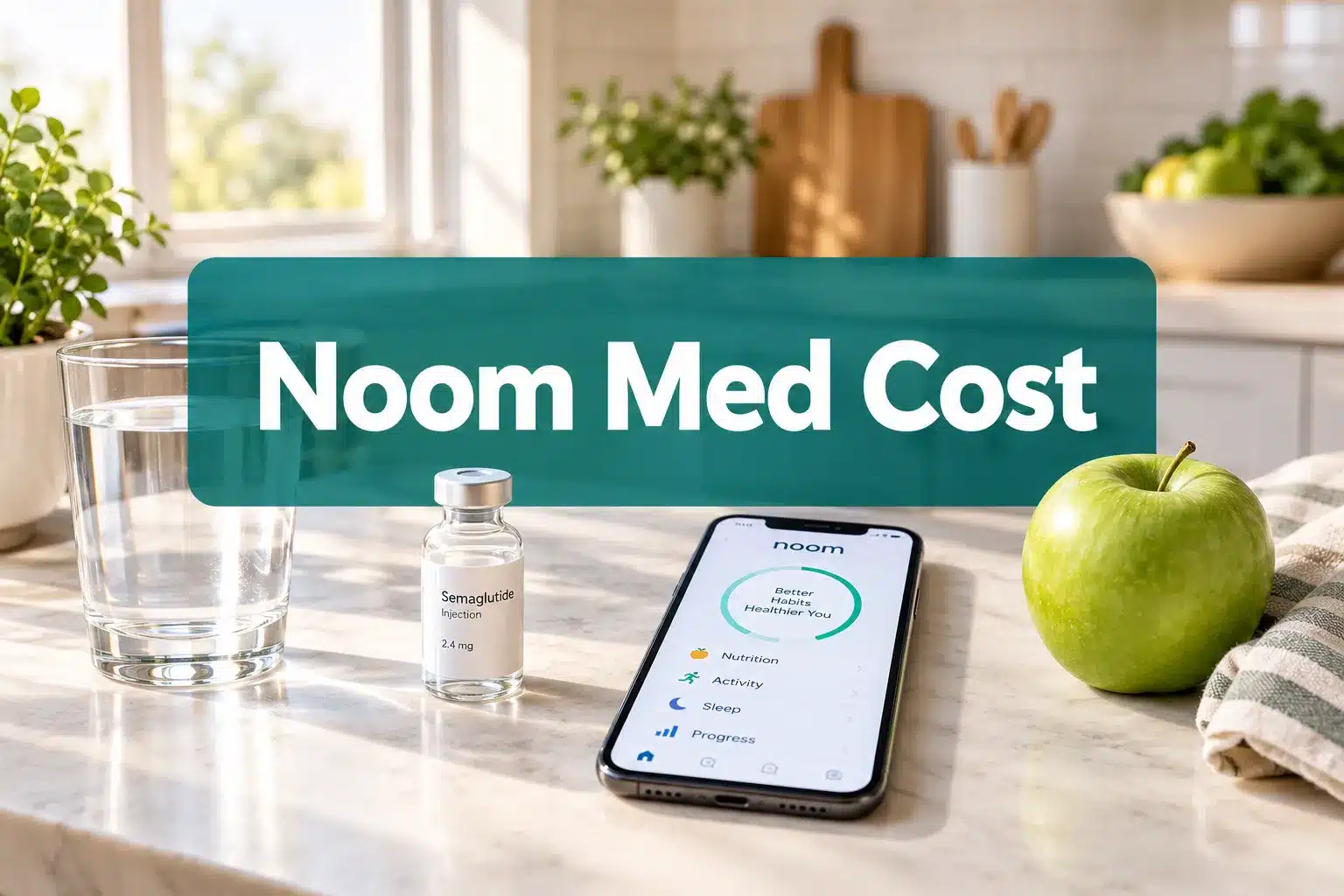 noom med cost 1 Professional () hero image with 'Noom Med Cost' in crisp white on a deep teal semi-transparent panel, centered with 8% safe