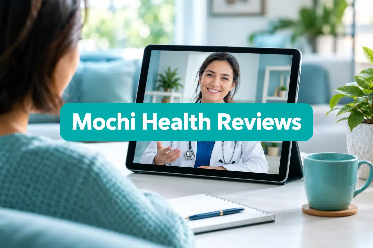 Mochi Health Reviews: Real Patient Results, Pros & Cons 1 Professional () hero image with SHORT (≤42 chars): 'Mochi Health Reviews', white on a high-contrast teal panel, centered