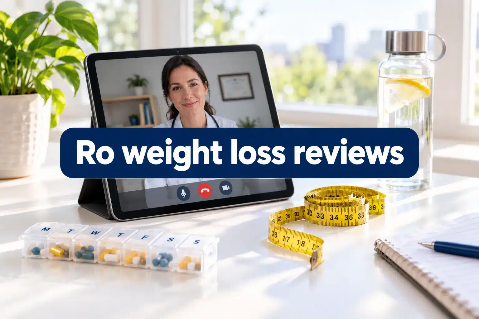 Ro weight loss reviews: Is Ro Worth It for Weight Loss? Cost, Results & What to Know 1 Professional () hero image with SHORT (≤42 chars): 'Ro weight loss reviews', white on a navy high-contrast panel, centered