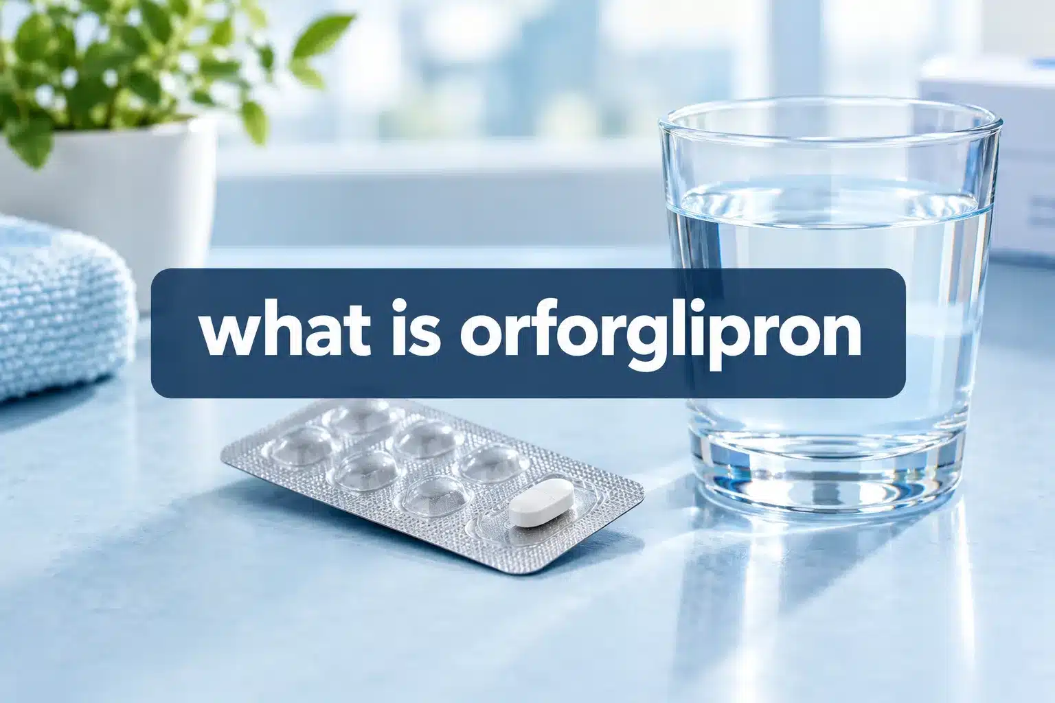 what is orforglipron 1 Professional () hero image with SHORT (≤42 chars): 'what is orforglipron', white on a navy semi-transparent panel, centered