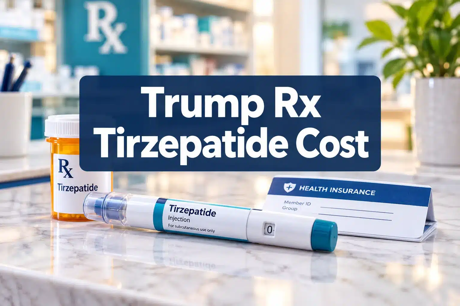 Trump Rx Tirzepatide Cost: Savings on Popular Weight Loss Treatments 1 Professional () hero image with 'Trump Rx Tirzepatide Cost' in crisp white modern on a deep navy semi-transparent panel,