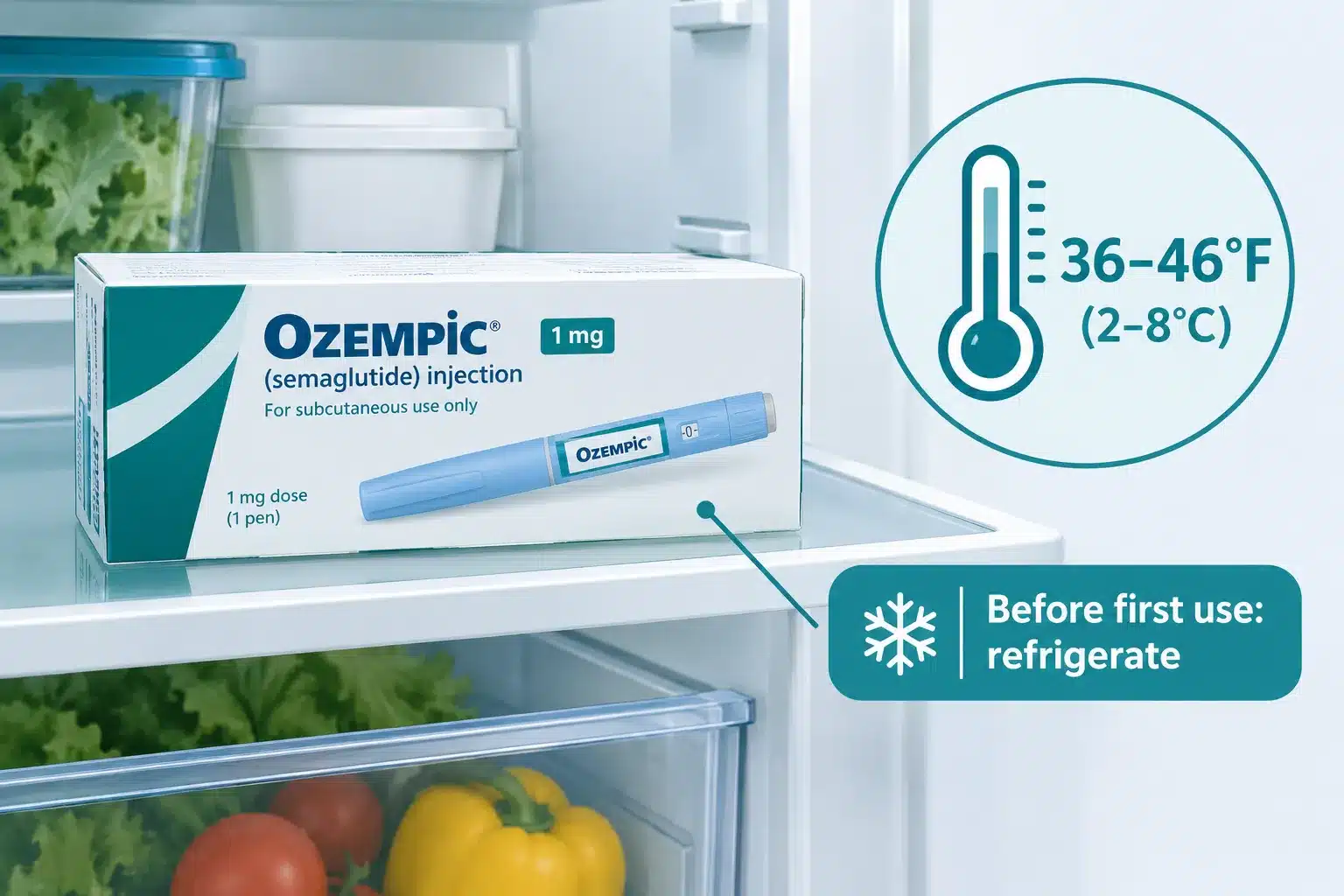 Does Ozempic Need to Be Refrigerated? Storage & Travel Rules 2 What Temperature Should Ozempic Be Stored At