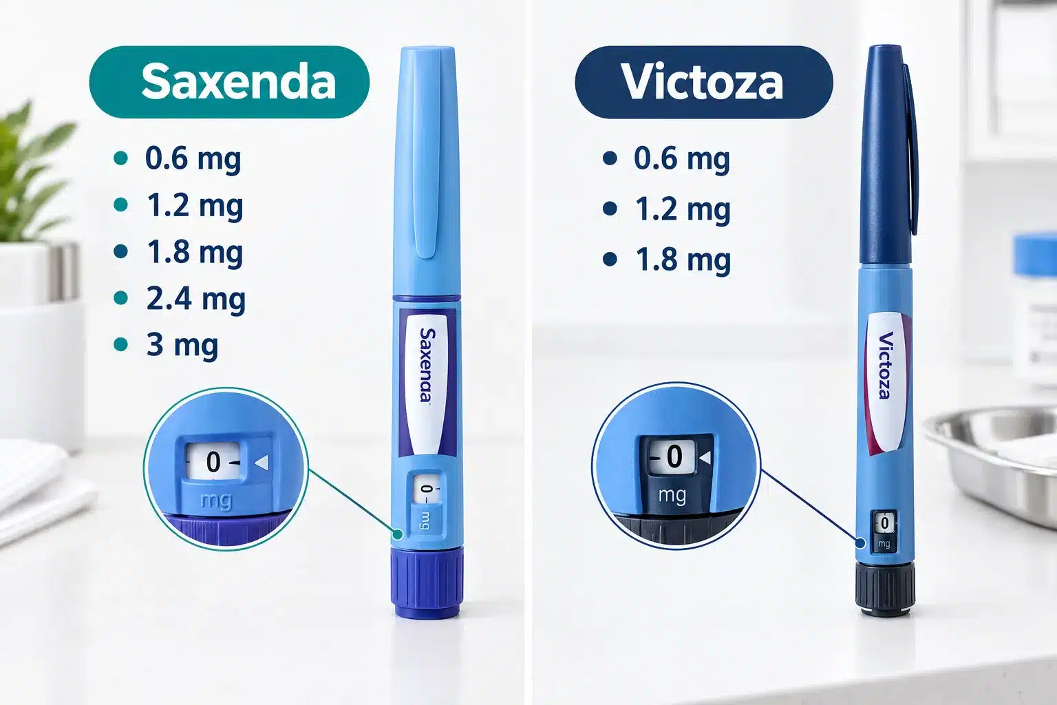 Saxenda vs Victoza: Same Drug, Different Doses & Uses 2 What's the actual difference between Saxenda and Victoza